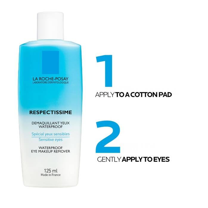 La Roche-Posay Respectissime Eye Makeup Remover for Sensitive Eyes - 4.23 fl oz, Fragrance-Free, Waterproof Makeup Removal
