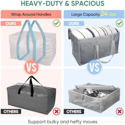 BALEINE 8-Pack Oversized Moving Bags
