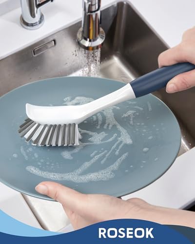 ROSEOK Dish Brush, Dish Scrubber, Nylon Bristles