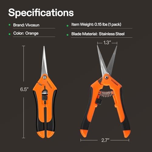 VIVOSUN 6.5 Inch Garden Scissors