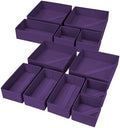 DIMJ Drawer Organizer Clothes, 12 Pack Dresser Organizer, Foldable Closet