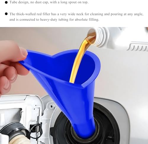 2PCS Oil Funnel, Flexible Multi-Function Automotive Oil Funnel, Spill-Proof
