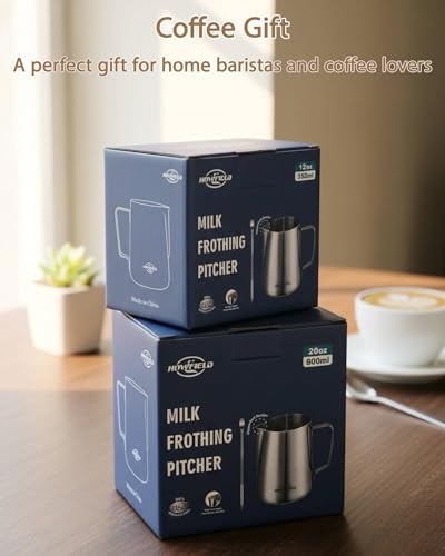 20oz Milk Frothing Pitcher, 304 Stainless Steel Latte Jug