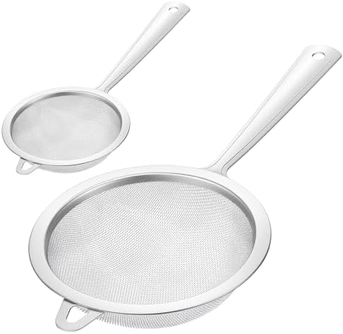 2 Pack Sieve Fine Mesh Stainless Steel, Mesh Strainer