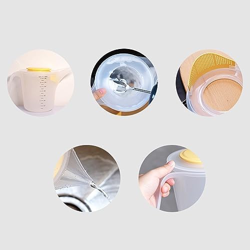 Measure Pitcher with Splashs Cover Multipurpose Measuring Cup Mixing Pitcher