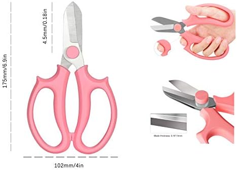 Leize Flower Scissors, Premium Thickened Stainless Steel Floral Shears