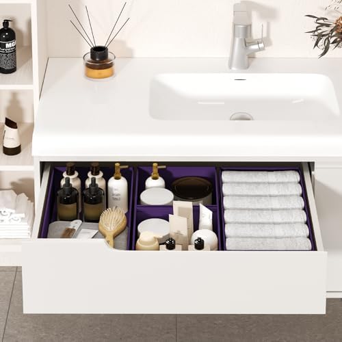 DIMJ Drawer Organizer Clothes, 12 Pack Dresser Organizer, Foldable Closet