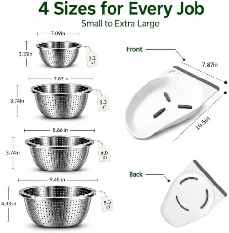 Stainless Steel Colander Set