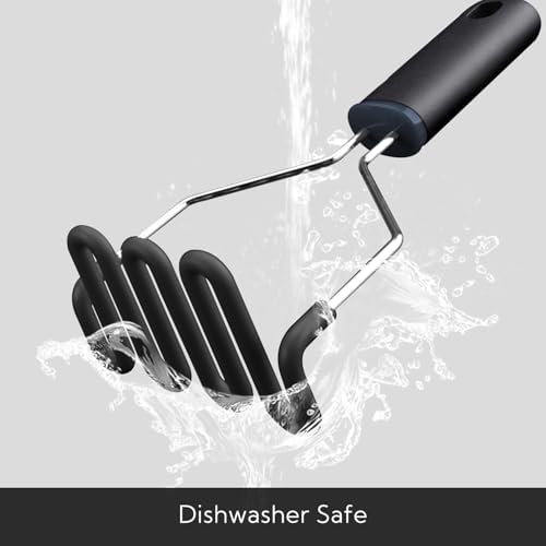 KITCHENDAO Non-Scratch Potato Masher, Heavy Duty 18/8 Stainless Steel Wrapped