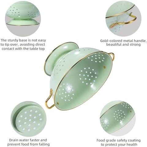 Metal Colander Set of 3, Strainer Basket