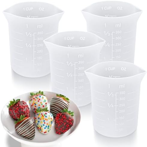 Palksky Silicone Cups for Melting Chocolate, Reusable Baking Supplies for DIY
