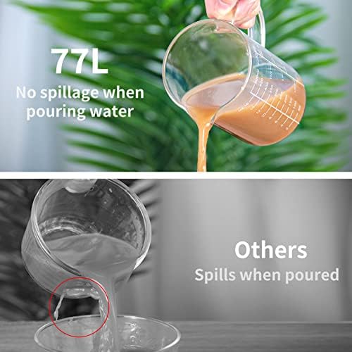 77L 2 Cup Glass Measuring Cup, High Borosilicate Glass Measuring Cup