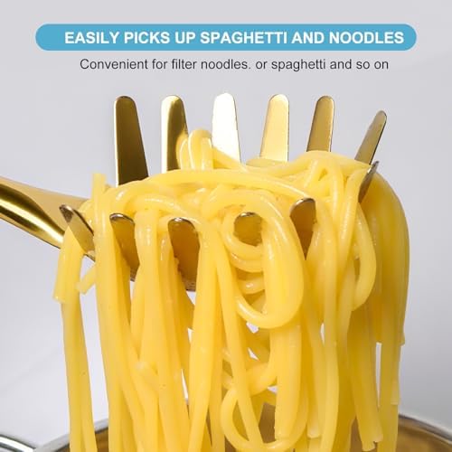 Gold Soup Ladle and Spaghetti Spoon Set