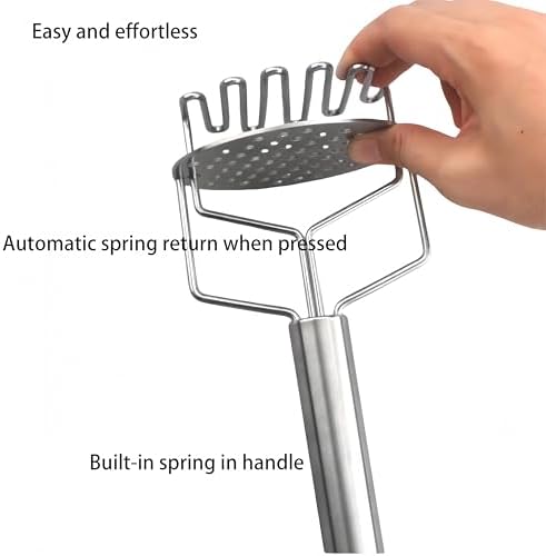 Double Potato Mashers, Stainless Steel Food Mashers, Double Potato Mash Hand