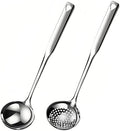 Soup Ladle 18/10 Stainless Steel and Slotted Spoons