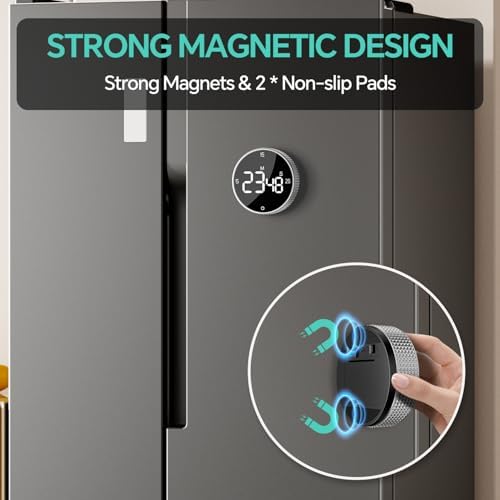 Digital Kitchen Timer with Magnetic, Large LED Display Countdown/Countup Timer