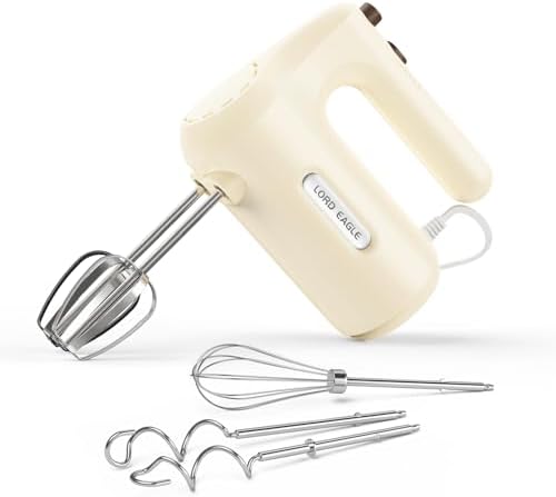 Lord Eagle 5-Speed Small Hand Mixer Electric, 300W Compact Portable