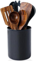 LoeJan Utensil Holder, Extra Large Utensil Crock, Stable Ceramic Utensil
