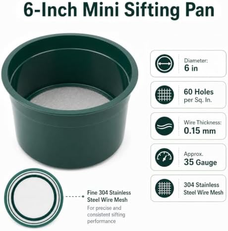SE 5.5 Inch Mini Stackable Classifier Gold Prospecting Pan