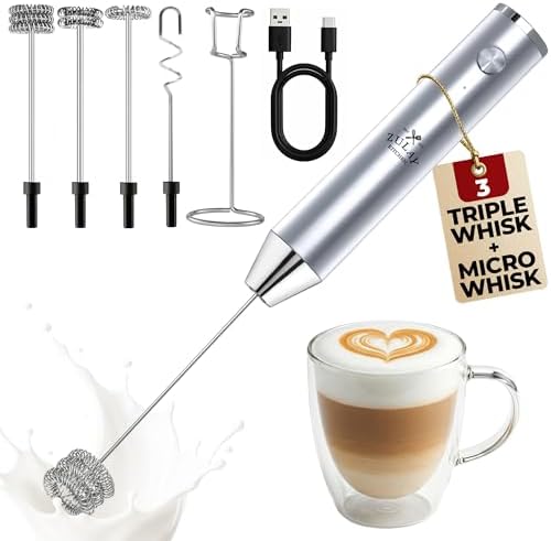 Zulay Kitchen Rechargeable Milk Frother Handheld