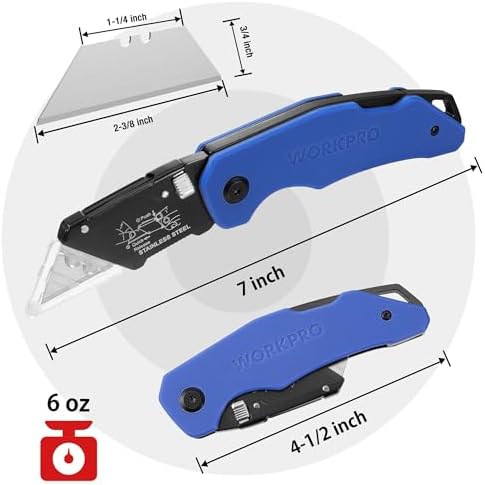 WORKPRO Folding Utility Knife G10 Handle