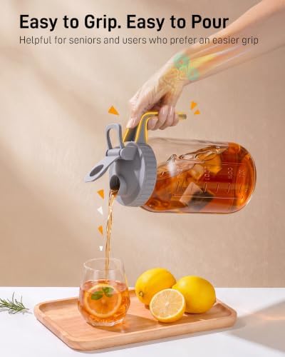 64 oz Mason Jar Pitcher, Glass Pitcher