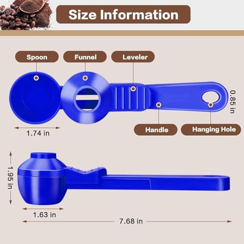 2-in-1 Coffee Scoop with Funnel, 2 Tbsp Measuring Spoon