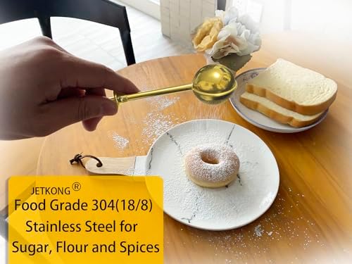 JETKONG Powdered Sugar Shaker Duster Flour Dispenser Shaker