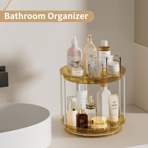Rotating Makeup Organizer, Perfume Skincare Holder, 2 Tier 9 Inch