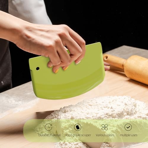 Hard Bench Scraper 4 PCs PP Plastic Dough Scraper Food Scraper
