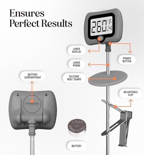 Digital Candy Thermometer with Pot Clip, Instant Read Kitchen Thermometer