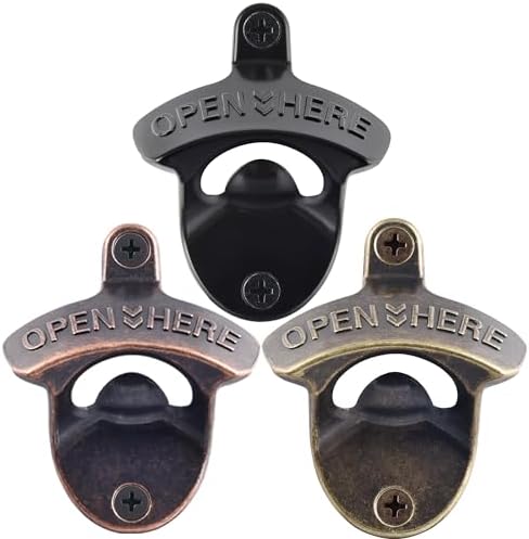 Black Rustic Beer Bottle Opener Wall Mounted Stainless