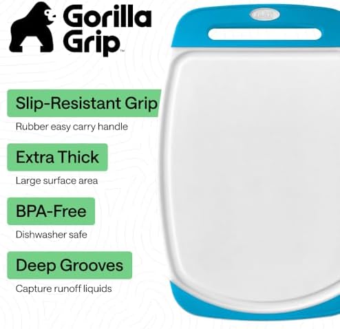 GORILLA GRIP BPA-Free Reversible Cutting Board
