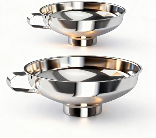 2-Pack Canning Funnels, Wide Mouth & Regular Mouth Kitchen Funnels