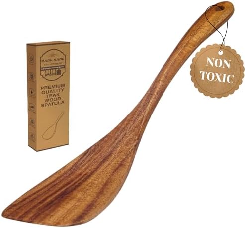 DADU BADU Premium Teak Wood Spatula – 12" Handmade Wooden Turner