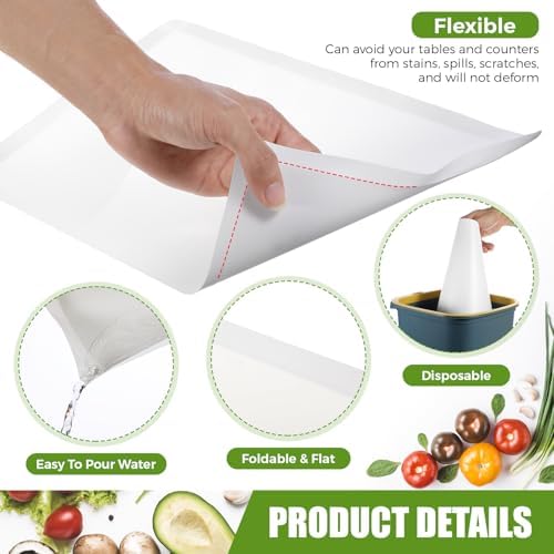 Hushee 120 Count Disposable Cutting Board Sheets 15 x 10. 6 Inch Disposable