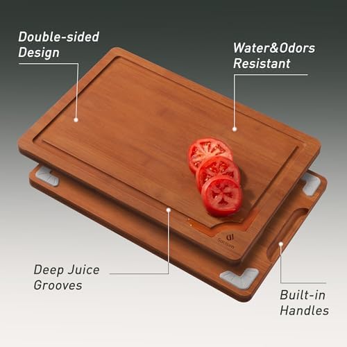 3 Packs Bamboo Cutting Board Set