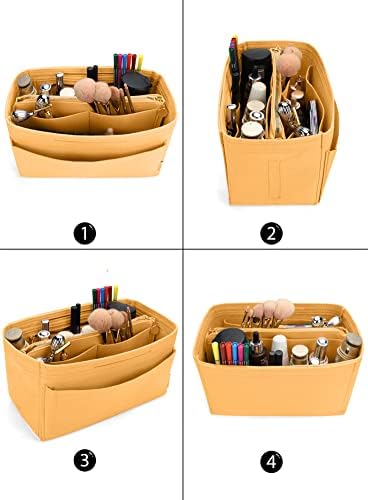 LEXSION Felt Purse Organizer Insert, Tote Bag Shaper Dividers