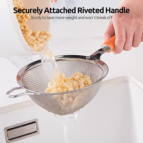 18/8 Stainless Steel Mesh Strainer: U-Taste 5.5 Inch Kitchen Fine Mesh Sieve