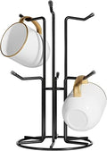 HULISEN Mug Tree for Large Cups, 6 Hook Countertop Coffee Mug Holder