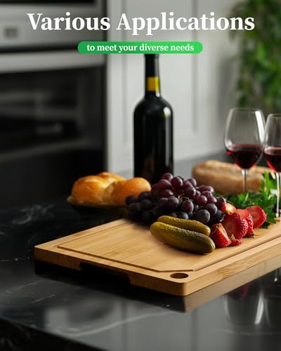 Kitsure Bamboo Cutting Board for Kitchen