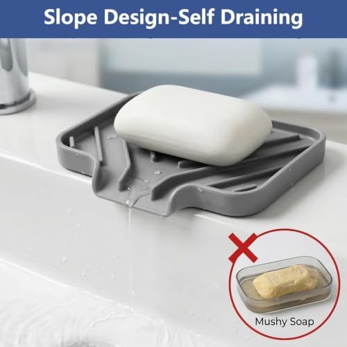 JACZZO Silicone Sponge Holder & Soap Dish