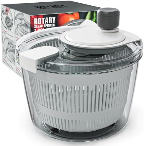 Cambom Salad Spinner Lettuce Spinner, Spin & Dry Salad Greens, Vegetable Washer