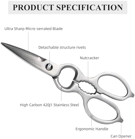 Sunnecko Heavy Duty Kitchen Scissors
