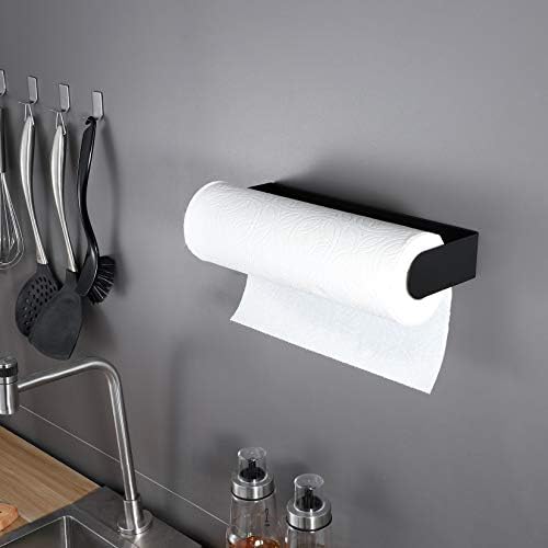 ZUNTO Black Paper Towel Holder, Self Adhesive,