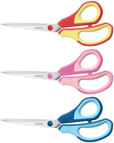 QMVESS 8.5" Scissors All Purpose 3 Pack Heavy Duty