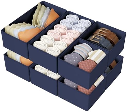 DIMJ Drawer Organizers Clothes, Fabric Closet Organizers and Storage, Shallow