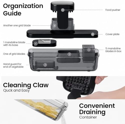 KEOUKE 8-in-1 Vegetable Chopper Mandoline Slicer