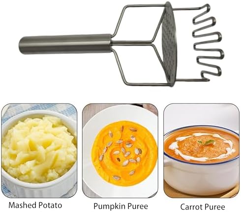 Double Potato Mashers, Stainless Steel Food Mashers, Double Potato Mash Hand