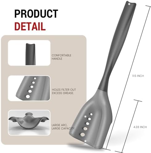 Meat Chopper Mincing Spatula, Silicone Hamburger Grinder